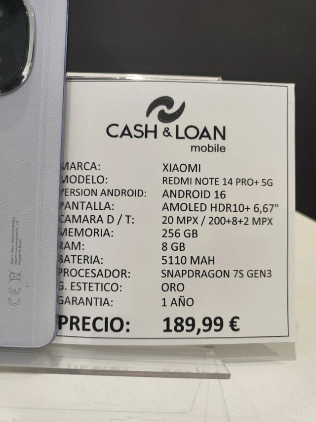 Xiaomi Redmi Note 14 Pro+ 5G 256GB Morado