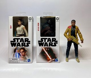 Lote 3 Figuras Star Wars: Rey, Kylo Ren y Finn