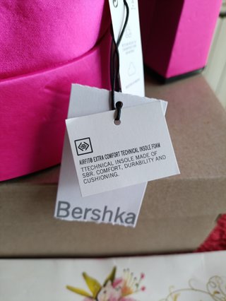Zapatos tacón plataforma fucsia talla 38