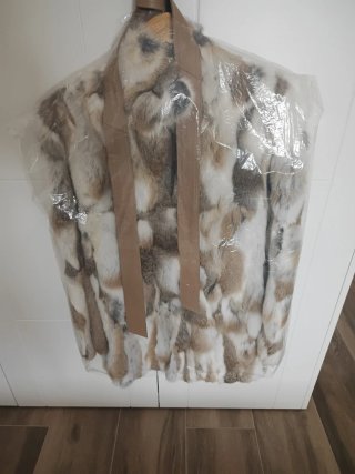 Abrigo de Pelo Estampado Mujer