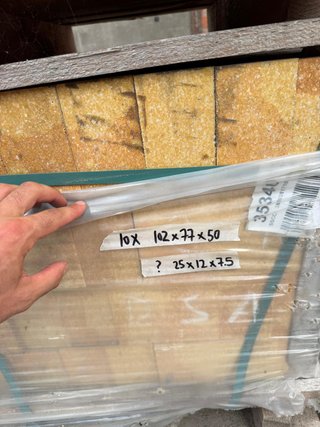 Ladrillos refractarios 25 × 12 × 7,5 cm — 144 uds