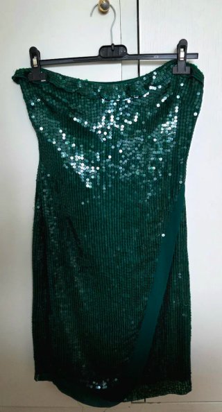Vestido de fiesta lentejuelas verde