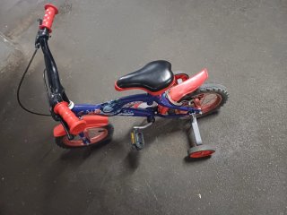 Bici Infantil Spiderman con ruedines