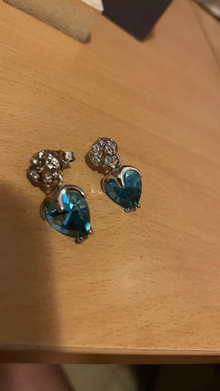 Orecchini Cristian Lay Cuore Azzurro e Strass