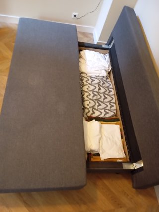Sofá-cama gris