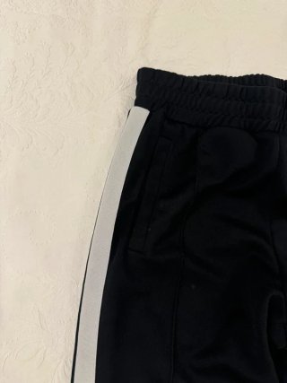 Palm Angels Pantaloni Tuta Logo Nero/Bianco