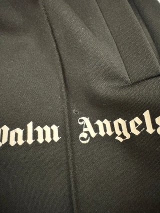 Palm Angels Pantaloni Tuta Logo Nero/Bianco