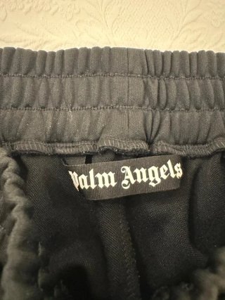 Palm Angels Pantaloni Tuta Logo Nero/Bianco