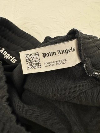 Palm Angels Pantaloni Tuta Logo Nero/Bianco
