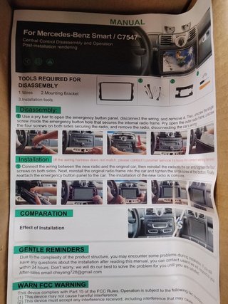 Radio Android Hodozzy Smart Fortwo W451
