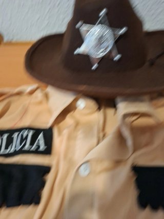 Camisa y sombrero de Policía zombie para Halloween