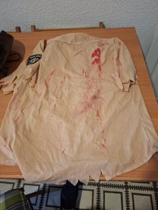 Camisa y sombrero de Policía zombie para Halloween