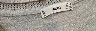 Camiseta Beige con Brillantes Mango