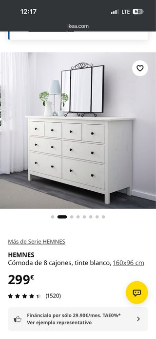 Cómoda Hemnes Ikea Blanca