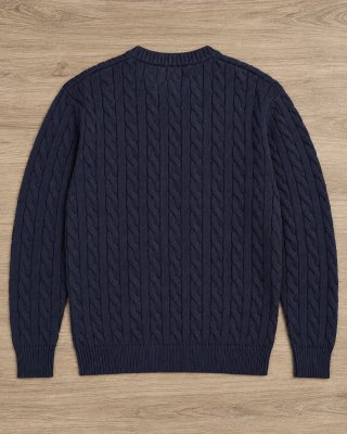 Jersey Fred Perry trenzado azul marino XL