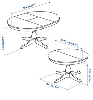 Mesa redonda extensible IKEA INGATORP