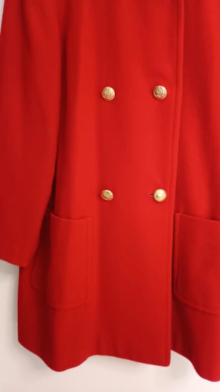 Abrigo Rojo Elebe con Bufanda