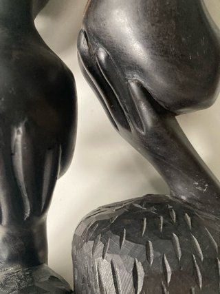 Figuras de ébano macizo - Set de 2 Altura 27 cm