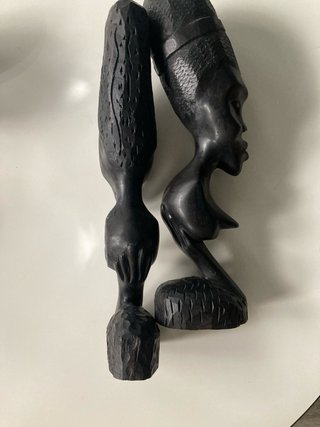 Figuras de ébano macizo - Set de 2 Altura 27 cm