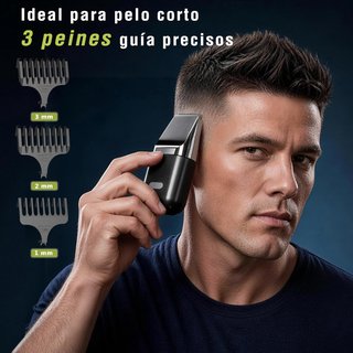 MINI AFEITADORA HOMBRE 2 EN 1 CORTAPELOS 7500RPM