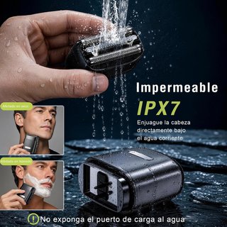 MINI AFEITADORA HOMBRE 2 EN 1 CORTAPELOS 7500RPM