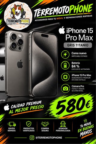 iPhone 15 Pro Max Gris Titanio
