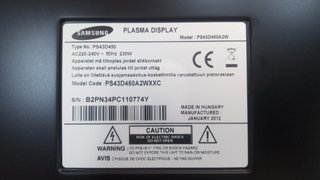 Placa T-COM Samsung PS43D450A2WXXC