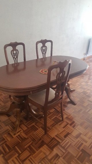 Mesa Plegable de Madera para 6 Personas
