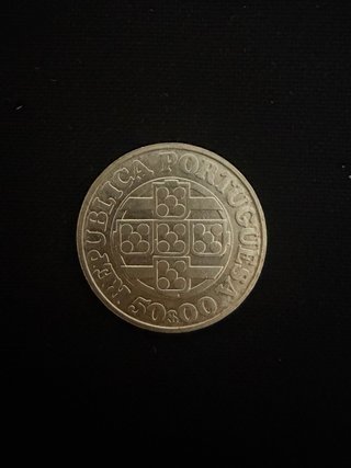 50 Escudos Portogallo 1971 Banco de Portugal Argento