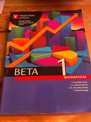 Beta 1: matemáticas : Bachillerato, primer curs...