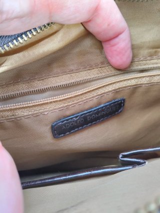 Bolso piel Adolfo Dominguez Marrón