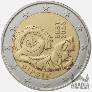Moneda 2 Euros Estonia 2026 Sipsik
