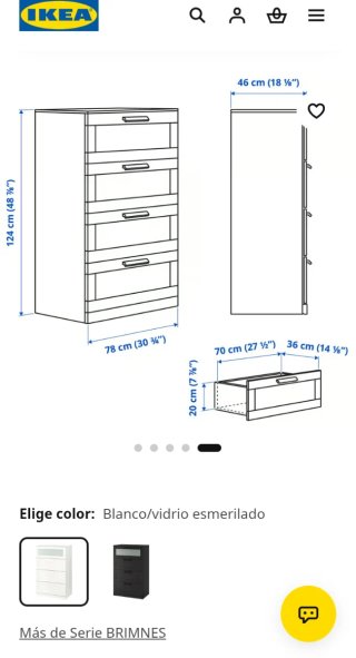 Cómoda Ikea Brimnes 4 cajones