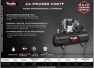 Compresor de aire Cevik Pro300 K30TF