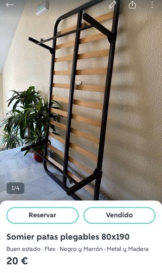 Somier Flex 90x180 con Patas Plegables