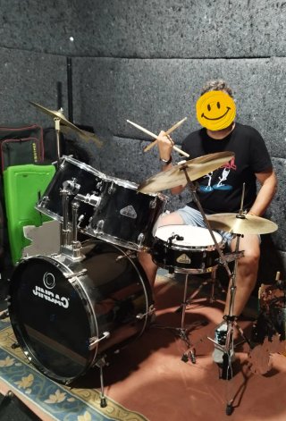 Batería Acústica Jinbao Negra