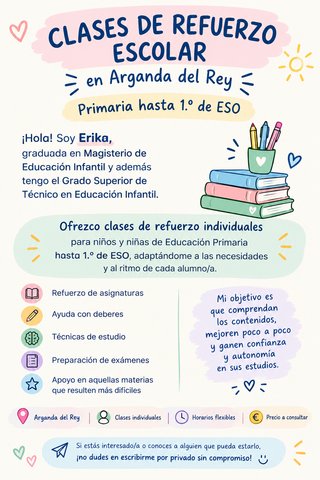CLASES DE REFUERZO ESCOLAR EN ARGANDA DEL REY