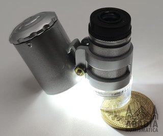 Microscopio Portátil 60x con Luz LED monedas