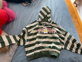 Sudadera de Rayas con Capucha