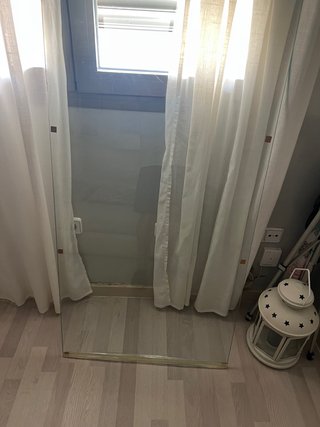 Mesa escritorio cristal y trípodes , dos encimeras