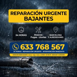 FONTANERIA,ROTURAS,BAJANTES 24H URGENTE