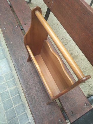 Revistero toallero Leñero Madera Maciza vintage