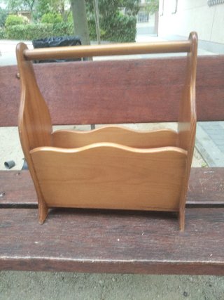 Revistero toallero Leñero Madera Maciza vintage