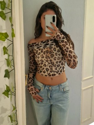 Top estampado de leopardo