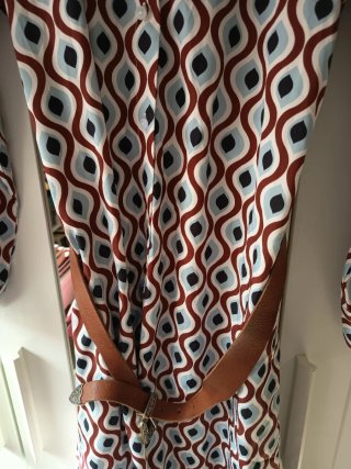 Vestido camisero midi  estampado talla S