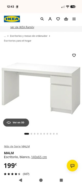 Escritorio Malm de Ikea