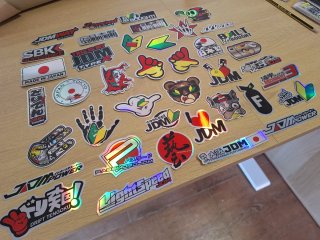Pack 40 Pegatinas JDM Tuning Vinilo Efecto Holo