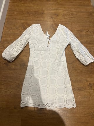 Vestido Blanco Calado Talla 36
