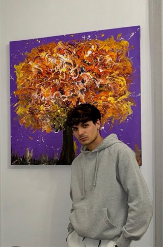 Dipinto Contemporaneo Albero Astratto