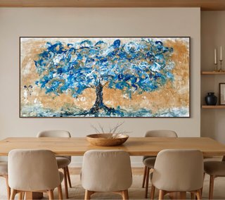 Dipinto Contemporaneo Albero Astratto